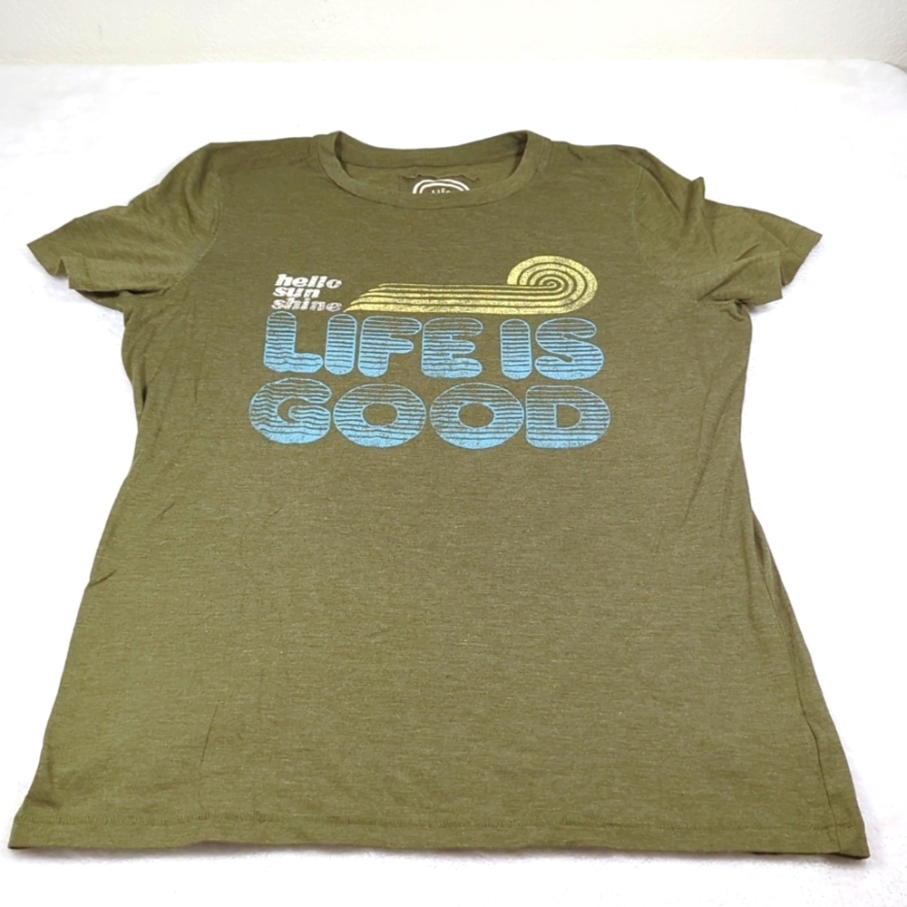 Life is Good Hello Sunshine t shirt NWOT S/M